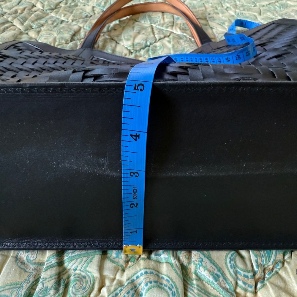 Sun Nation, Woven leather, black leather tote - Picture 3 of 8
